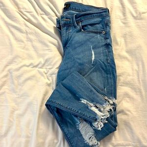 Womens Express Jeans, stretch performance, ankle legging, mid rise, size 6r